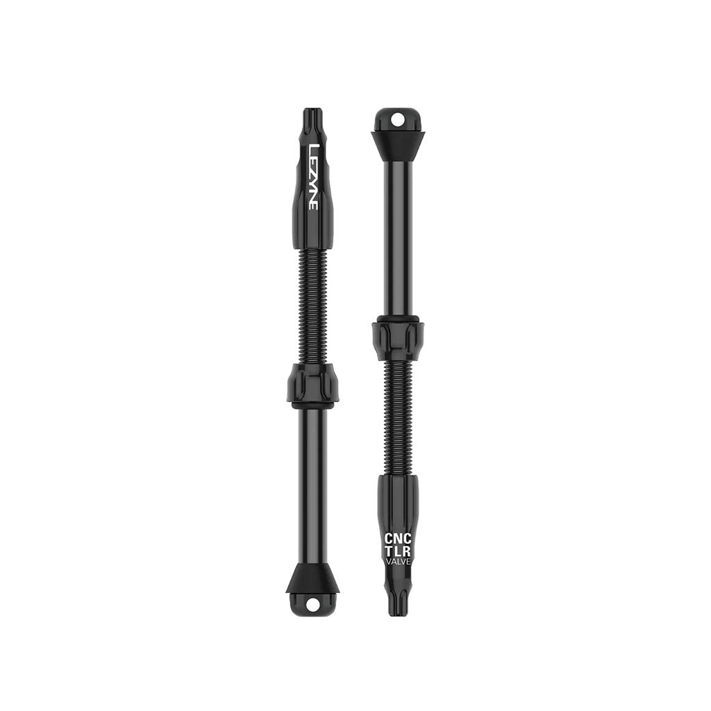 Tubeless Valves Lezyne Lezyne CNC TLR Tubeless Valve Pro 80mm Black Pair Dark Slate Gray