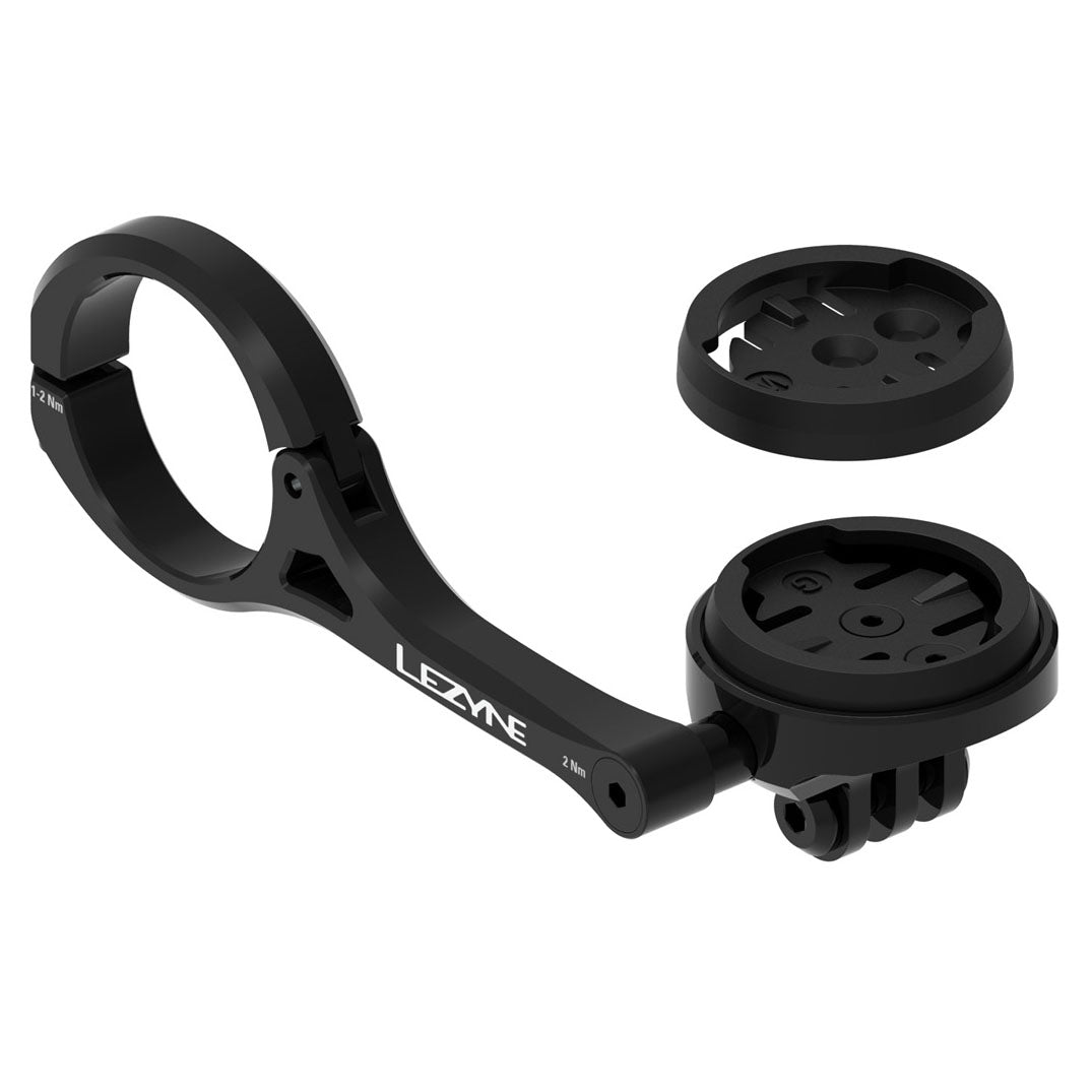 Light Parts and Accessories Lezyne Lezyne Garmin/Wahoo GPS Forward Mount w/ GoPro Dark Slate Gray