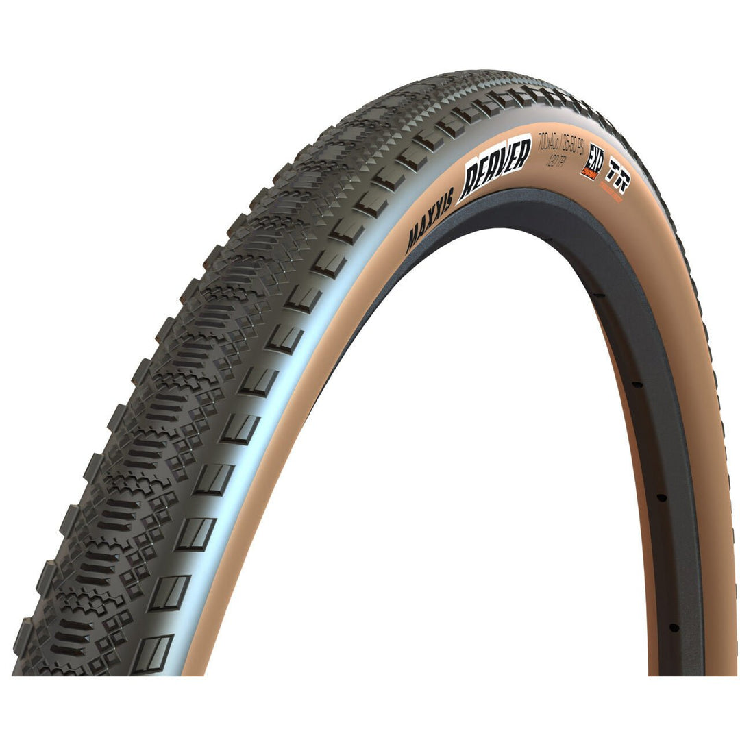 Tires Maxxis Maxxis Reaver Tire - 700 x 40 Tubeless Folding Tan Dual EXO Dark Slate Gray