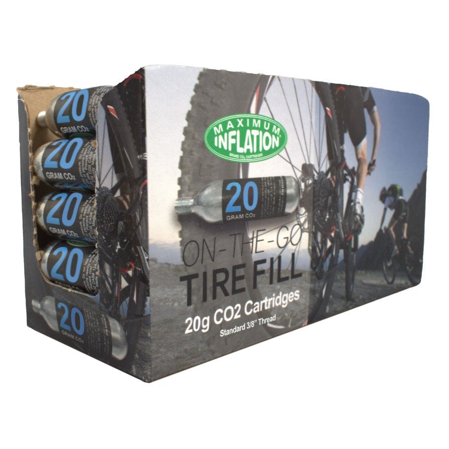 CO2 Inflators/Cartridges Maximum Inflation Maximum Inflation CO2 Cartridges 20g - 50 Pack Dim Gray