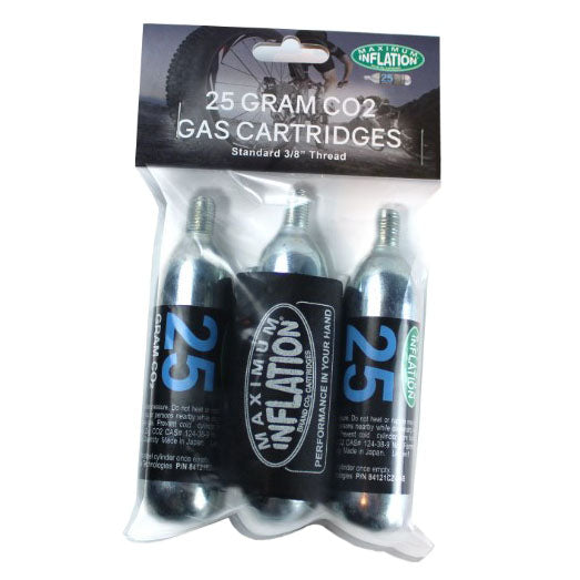Maximum Inflation CO2 Cartridges 25g - 3 Pack