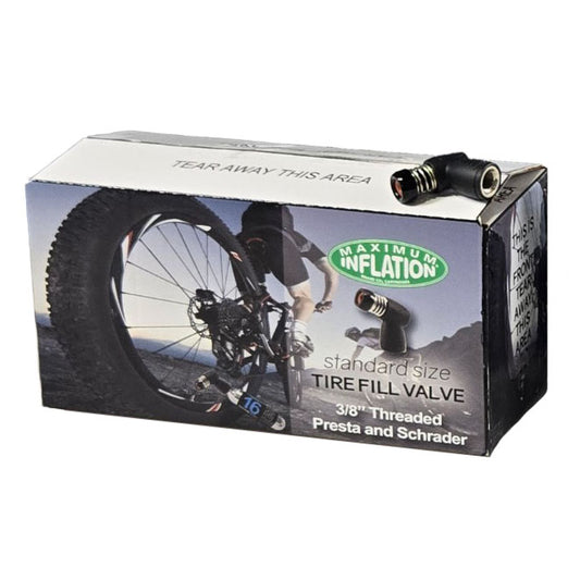 Maximum Inflation 3/8" Inflation Valve-Box 40 Black
