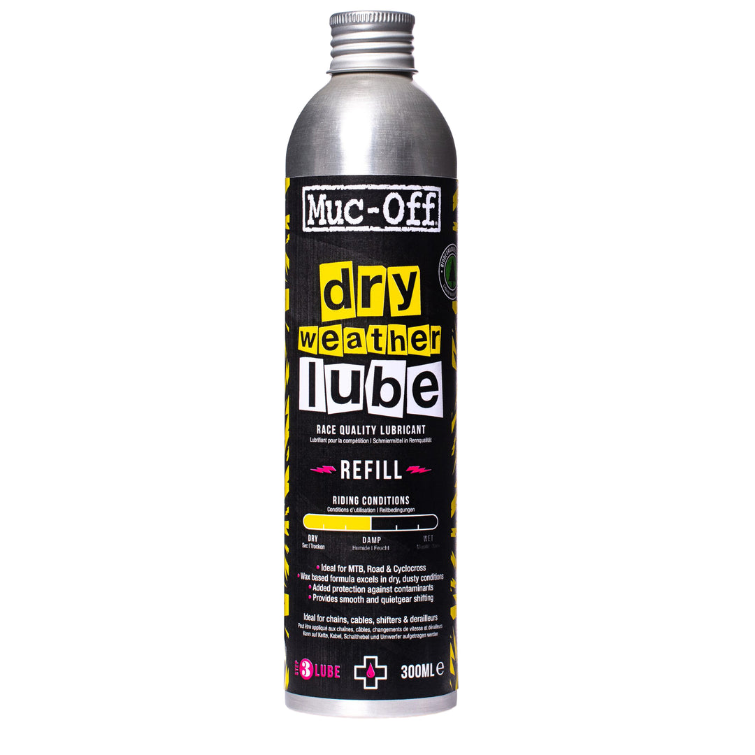 Degreaser / Cleaner Muc-Off Muc-Off Bio Dry Bike Chain Lube - 300ml Aluminum Refill Bottle Pale Goldenrod