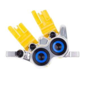 Disc Brake Calipers Magura Magura MT Trail SL Disc Brake Caliper - Front Post Mount 4-Piston Chrome/Blue Dark Slate Gray