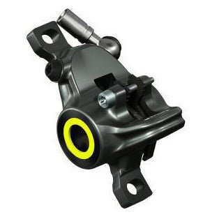 Disc Brake Calipers Magura Magura MT8 SL Disc Brake Caliper - Front Rear Post Mount 2-Piston Gray/Red/YLW Dark Slate Gray