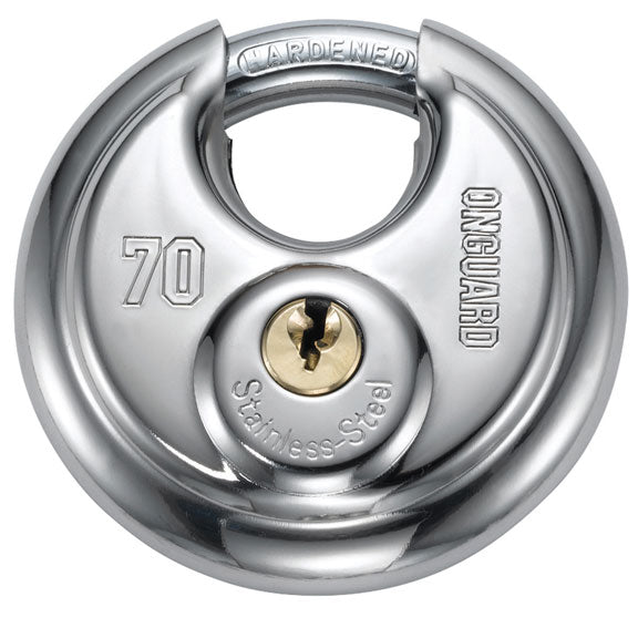 Padlocks OnGuard OnGuard Bull Mastiff Round Keyed Padlock Gray