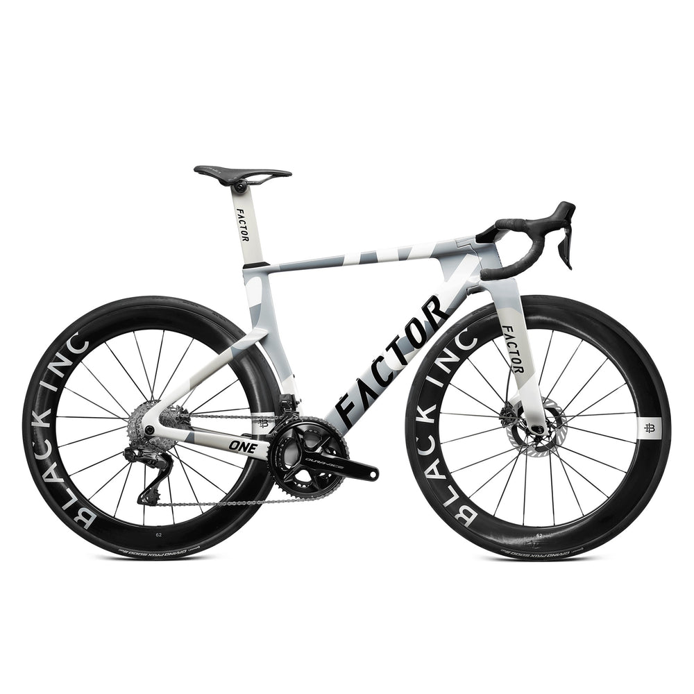 Factor ONE in Nimbus Grey, Shimano Dura-Ace, studio photo