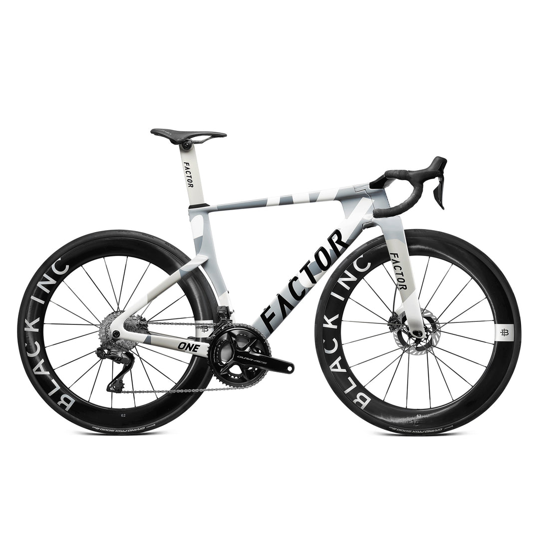 Factor ONE in Nimbus Grey, Shimano Dura-Ace, studio photo