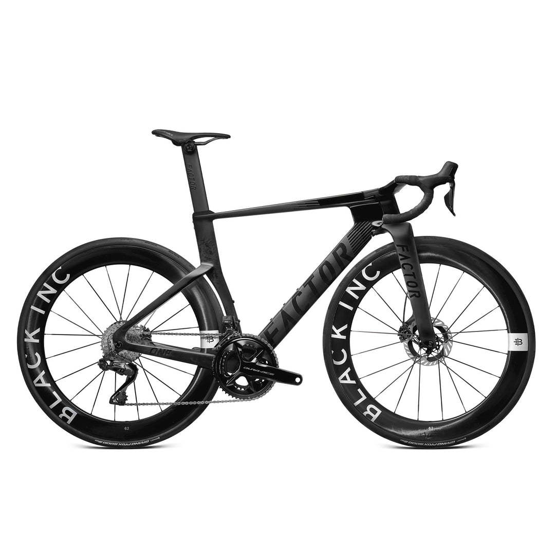 Factor ONE in Onyx Black, Shimano Dura-Ace, studio photo