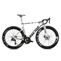 Factor ONE in Nimbus Grey, Shimano Ultegra, studio photo