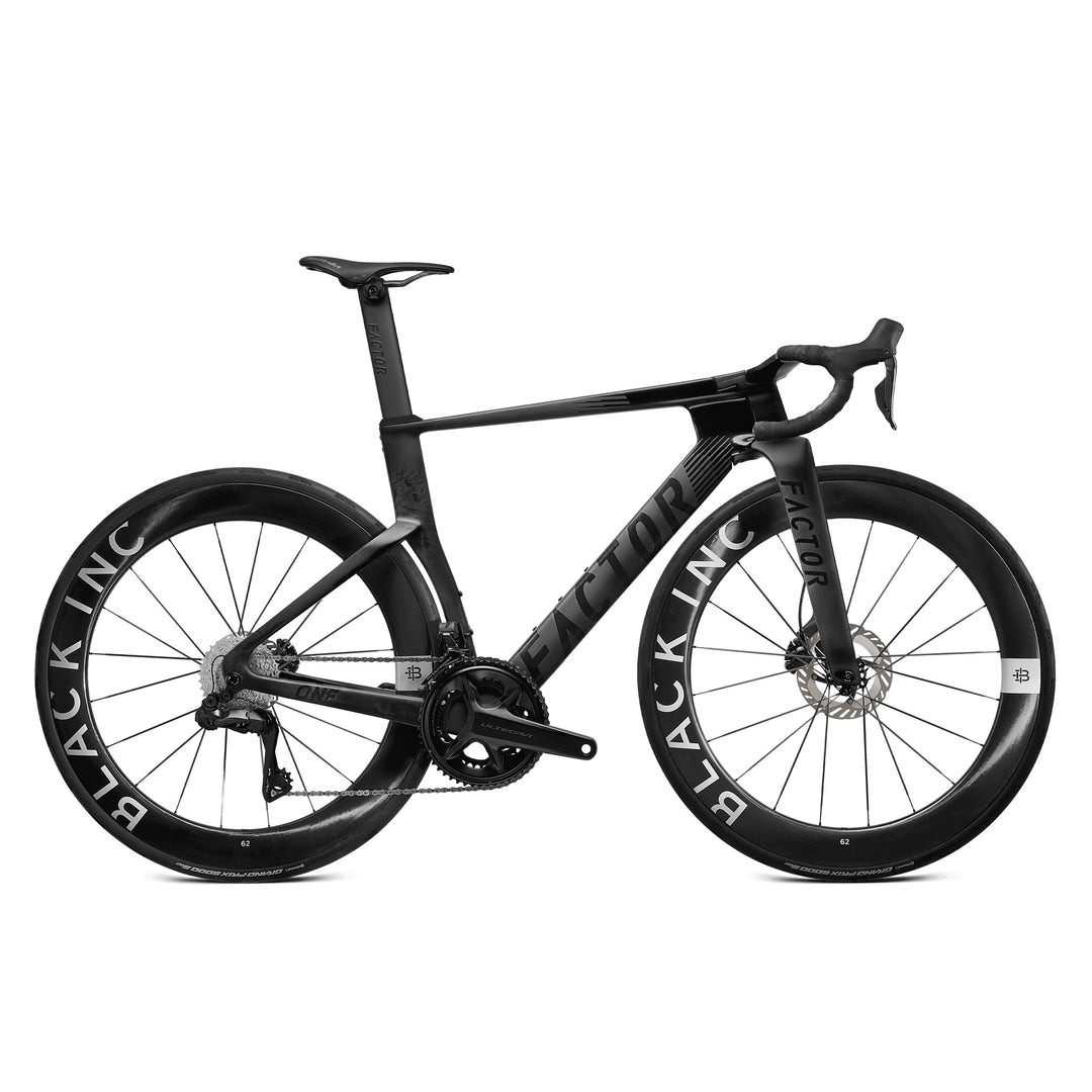 Factor ONE in Onyx Black, Shimano Ultegra, studio photo