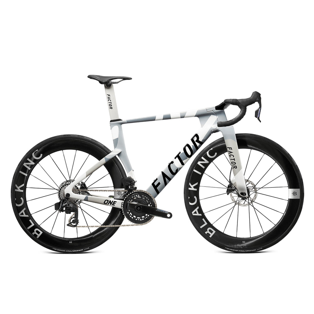 Factor ONE in Nimbus Grey, SRAM Force, studio photo