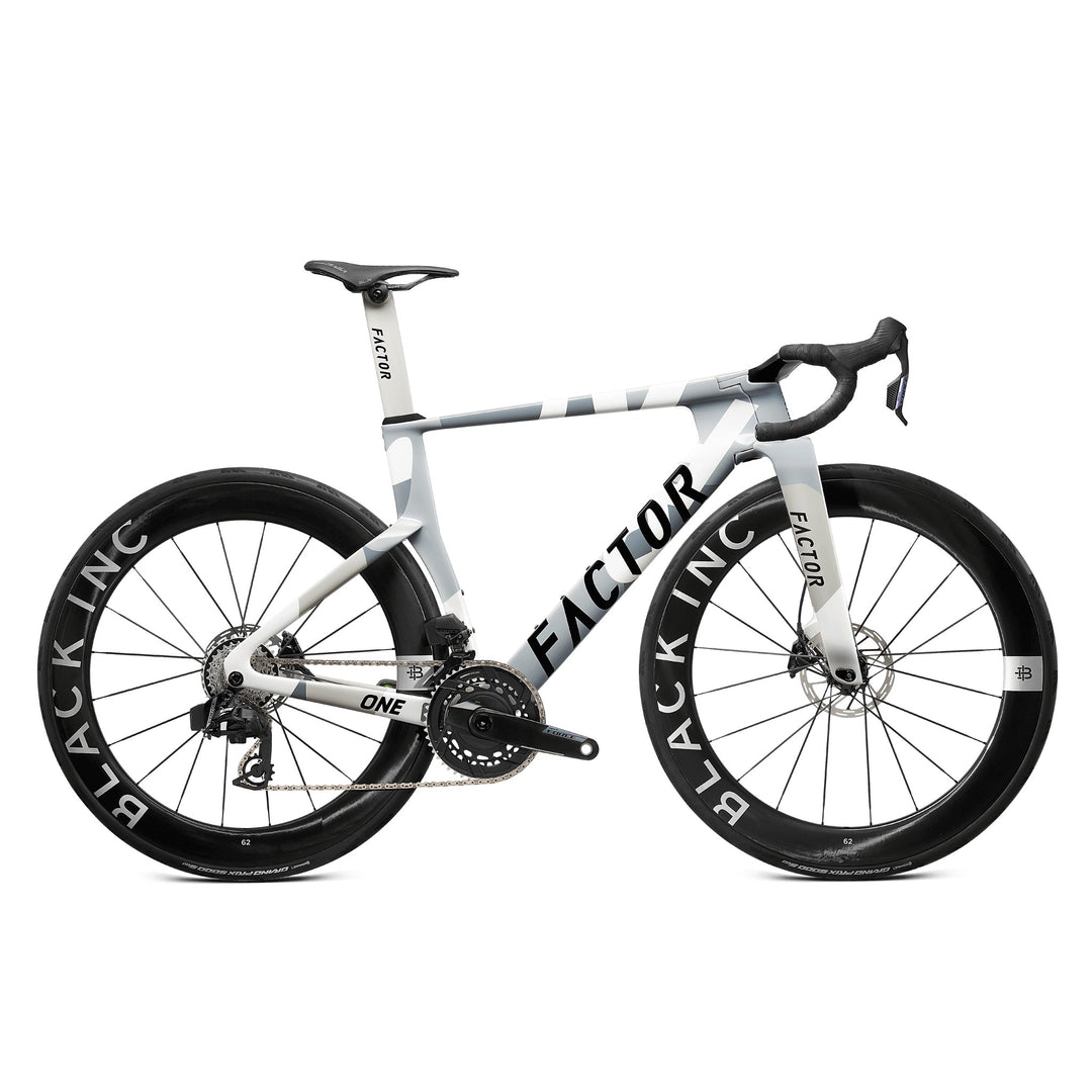 Factor ONE in Nimbus Grey, SRAM Force, studio photo