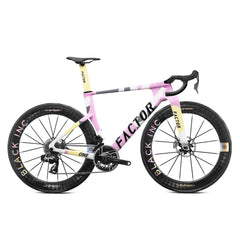 Factor ONE in Blush, SRAM Red, Black Inc HYPER 62, studio photo