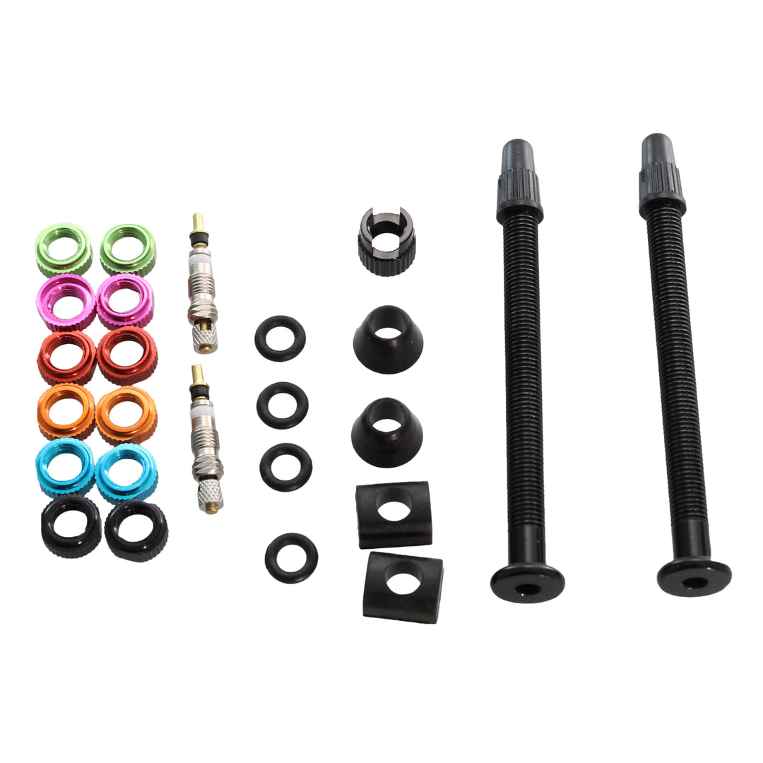 Tubeless Valves Orange Seal Orange Seal Versa Valve Tubeless Valve Stem 60mm Pair Dark Slate Gray