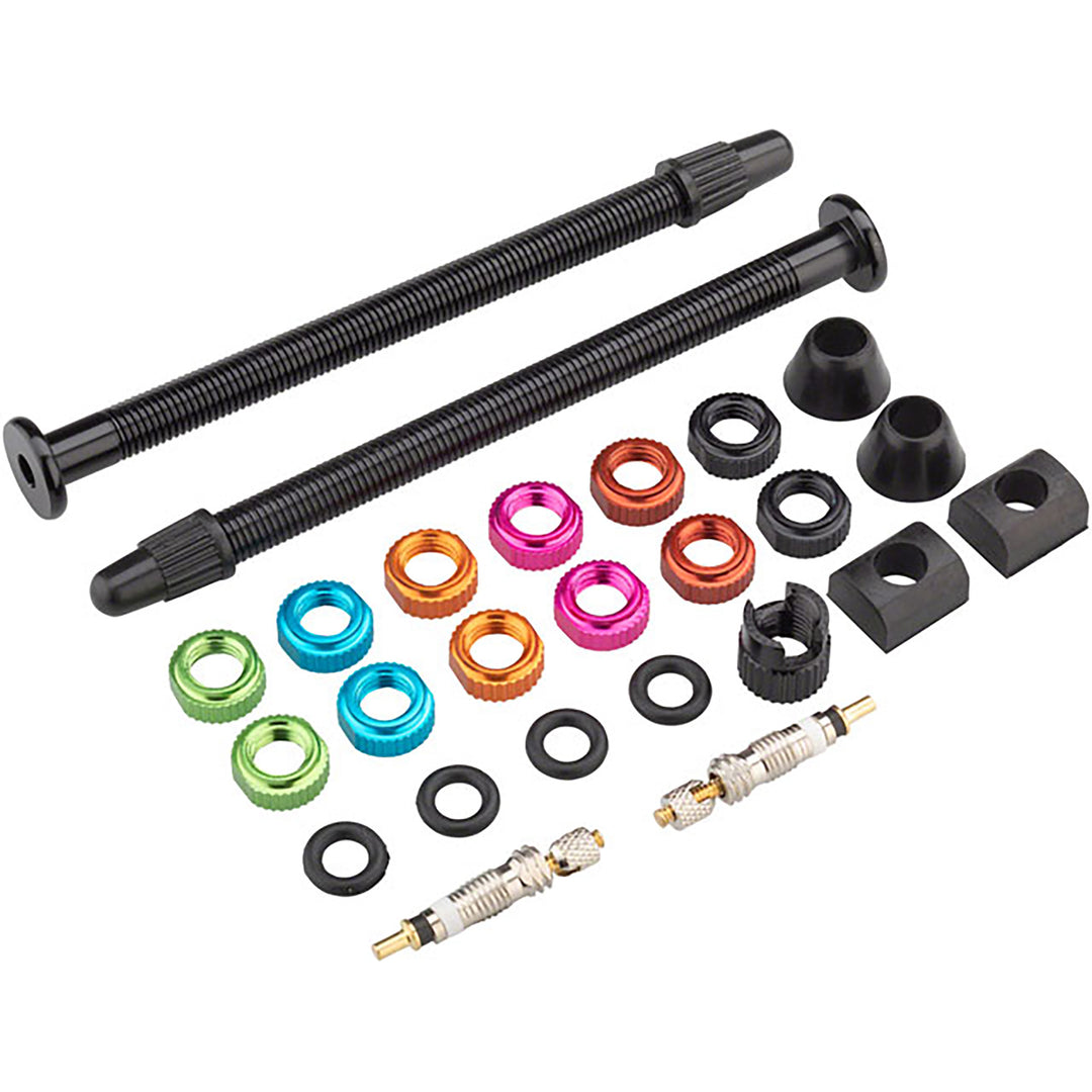 Tubeless Valves Orange Seal Orange Seal Versa Valve Tubeless Valve Stem 80mm Pair Dark Slate Gray