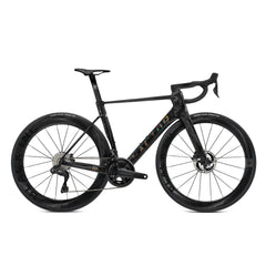 Factor OSTRO VAM in Black, Shimano Ultegra, Black Inc 48|58 black wheels, studio photo