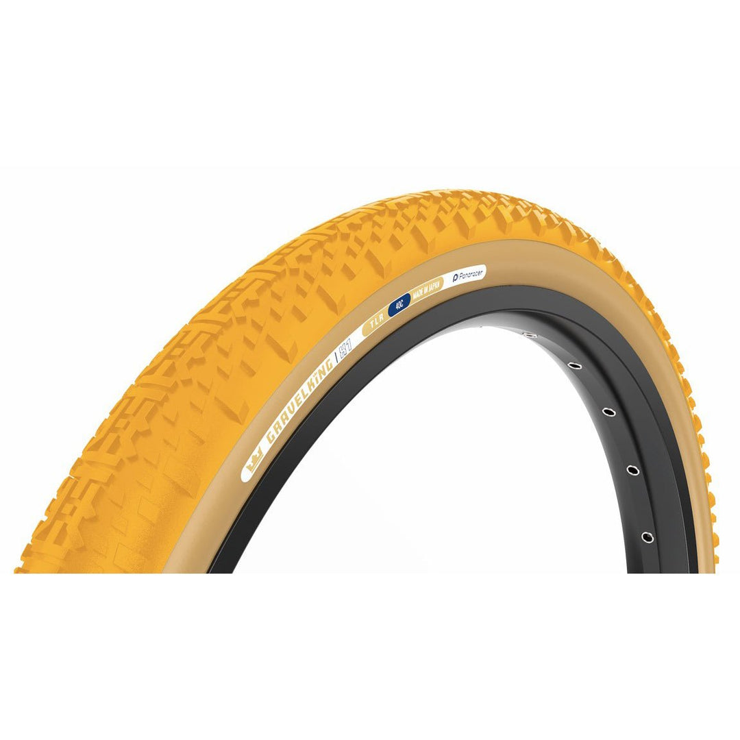 Tires Panaracer Panaracer GravelKing X1 Tire - 700 x 45 Tubeless Folding Honey Butter/Brown Sandy Brown
