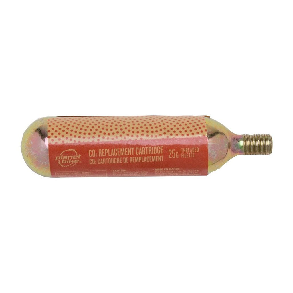 CO2 Inflators/Cartridges Planet Bike Planet Bike CO2 Cartridge 25g Threaded 2/Count Sienna