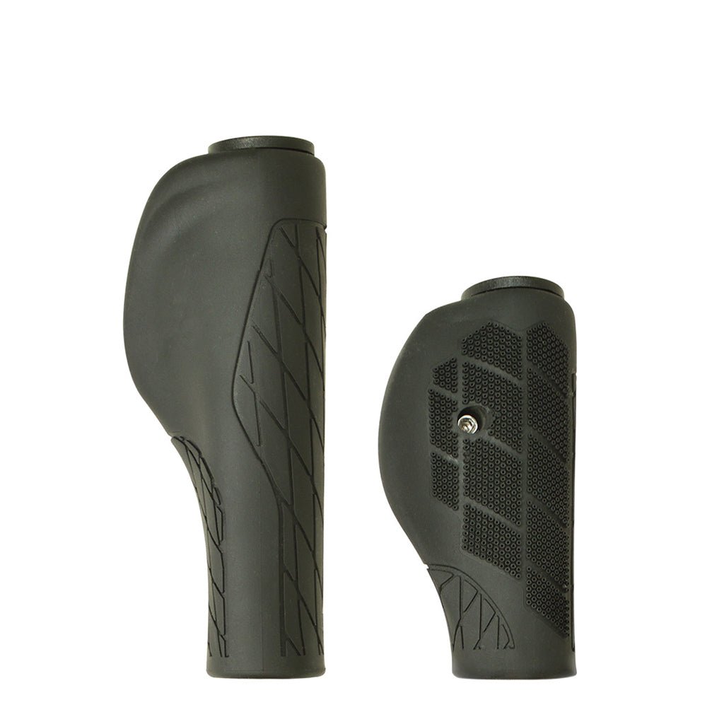 Lock-On Grips Planet Bike Planet Bike Happy Hands Shifty Grip Duo Mid-Mount Black Dark Slate Gray