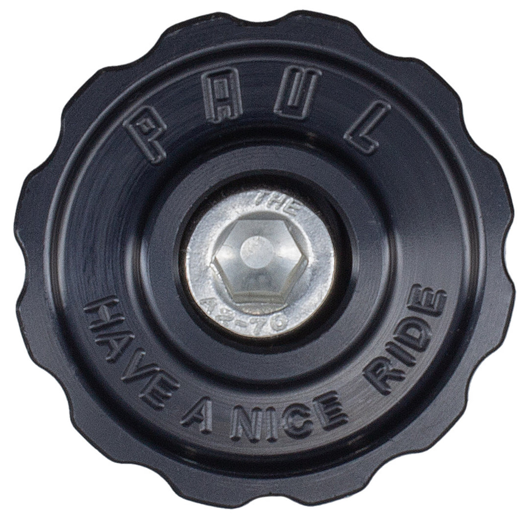 Headset Top Caps Paul Components Paul Component Engineering Klamper Headset Top Cap - Aluminum w/Stainless-Steel Bolt BLK Dark Slate Gray
