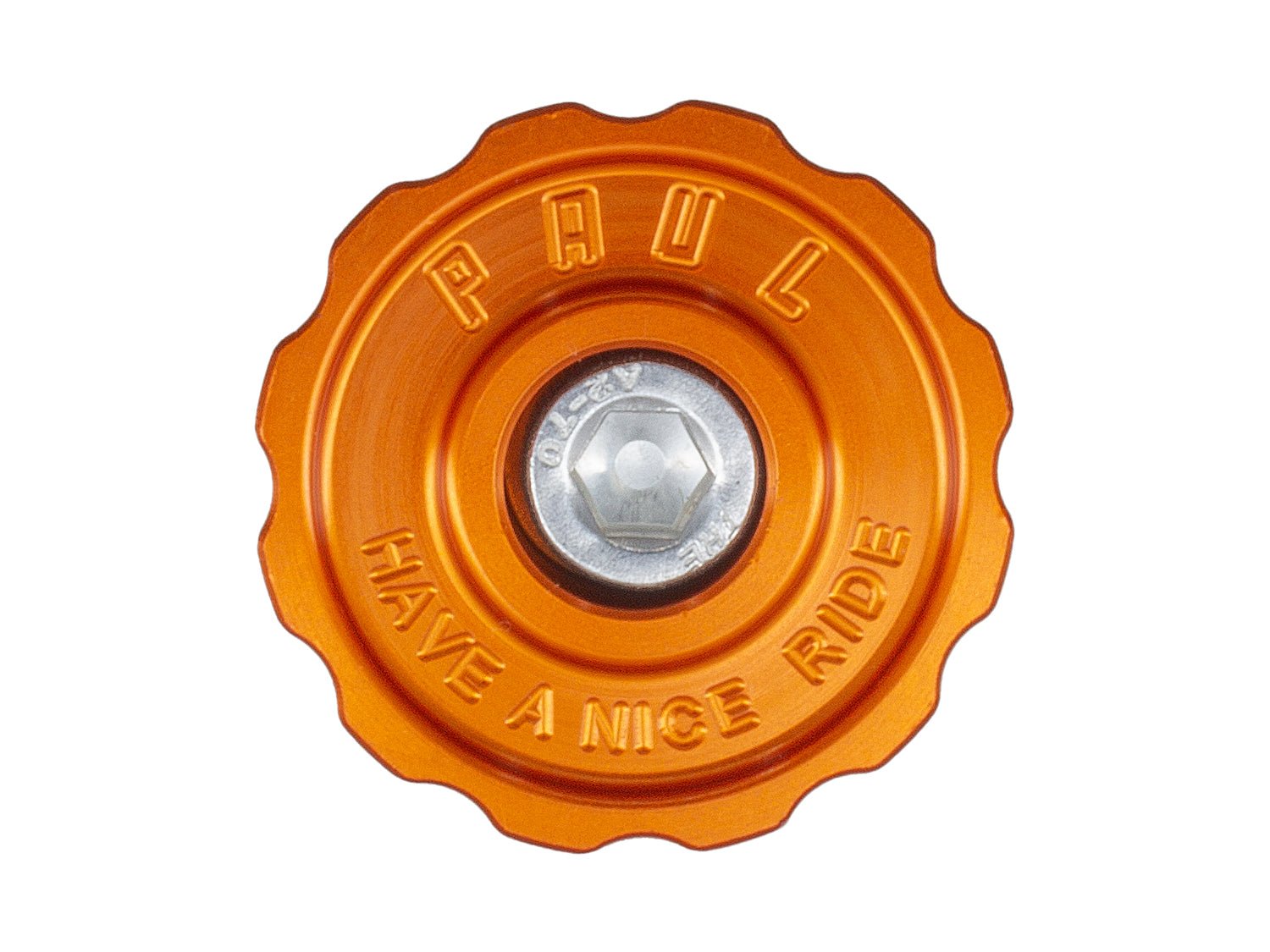 Headset Accessories Paul Components Paul Components Aluminum Top Cap Orange Chocolate