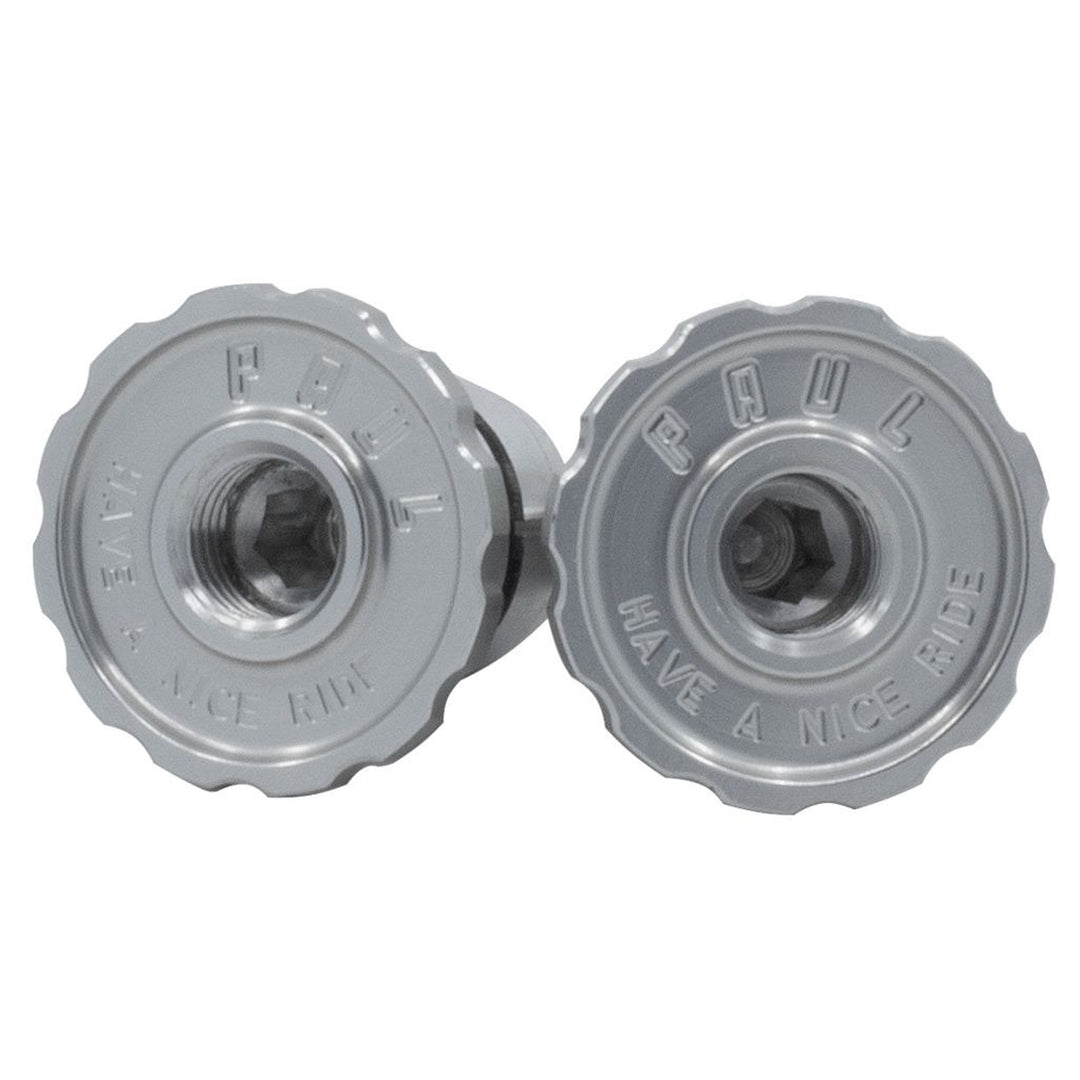 Bars Ends & Plugs Paul Components Paul Components Aluminum Bar End Plug Silver Light Slate Gray