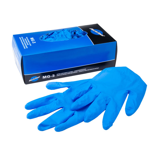 Shop Supplies Park Tool Park Tool MG-3L Nitrile Mechanics Gloves - Large Dodger Blue