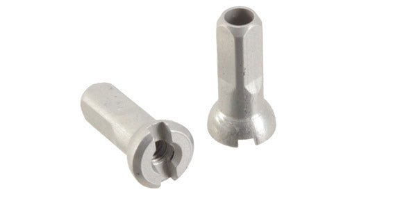 Spoke Nipples Sapim Sapim Alloy Polyax Nipple 14g/12mm Silver 100/Count Gray