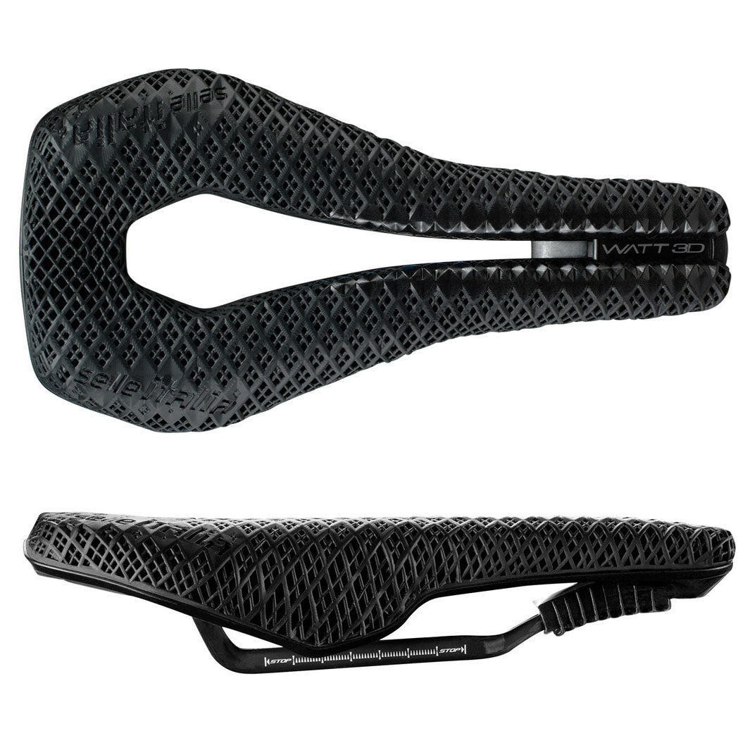 Saddles Selle Italia Selle Italia WATT 3D Kit Carbon Superflow U3 3D Printed Black Black