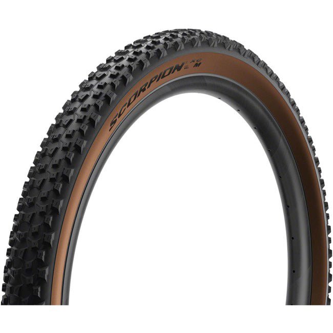 Tires Pirelli Pirelli Scorpion XC M Tire - 29 x 2.4 Tubeless Folding Classic Tan ProWall SmartGrip Dark Slate Gray