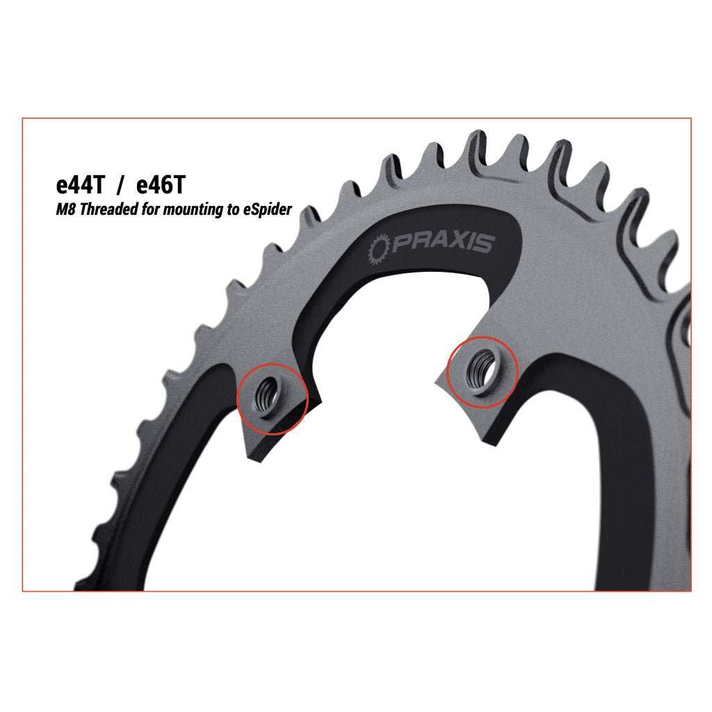 Chainrings Praxis Works Praxis Works Road eRing 1x Narrow Wide Chainring 46T 110 BCD Slate Gray