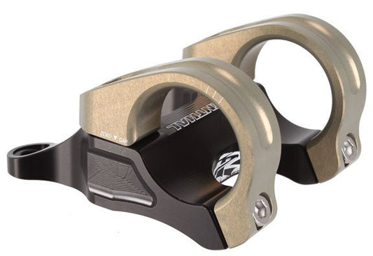 Stems Renthal Renthal Integra II Stem - 45mm 31.8 Clamp +/-0 Direct Mount Aluminum BLK/Gold Slate Gray