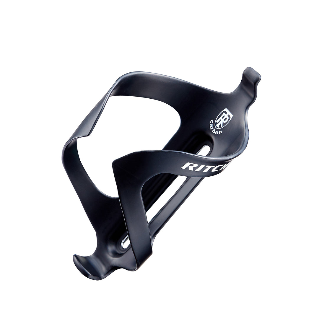 Water Bottle Cages Ritchey Ritchey WCS Carbon Water Bottle Cage: Black with White Logo Dark Slate Gray
