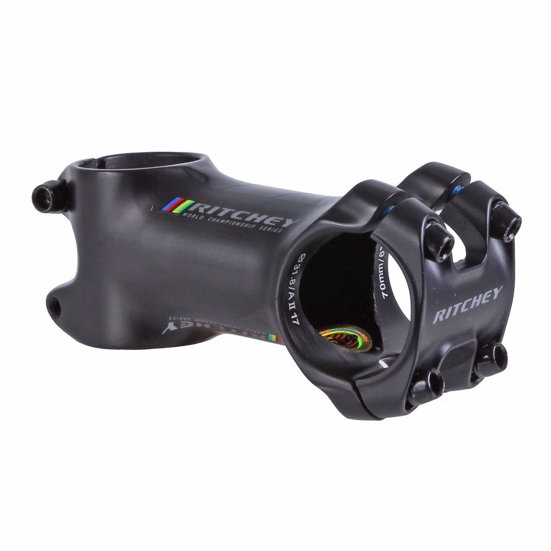 Stems Ritchey Ritchey WCS Carbon Matrix C220 Stem - 70mm 31.8 Clamp -6 1 1/8" Carbon Black Dark Slate Gray