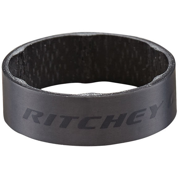 Headset Spacers Ritchey Ritchey WCS Carbon Headset Spacers 1-1/8 10mm Black 2-pack Dark Slate Gray