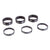 Headset Spacers Ritchey Ritchey WCS Headset Stack Spacer - 1-1/8" 3x5mm 3x10mm Carbon Gloss BLK Dark Slate Gray
