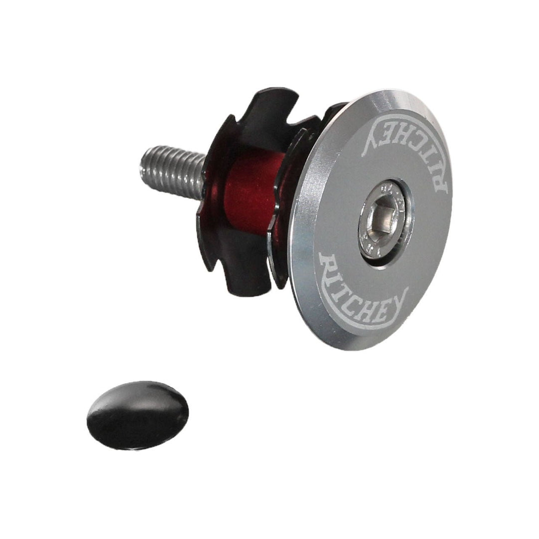 Headset Top Caps Ritchey Ritchey Classic Stem Top Cap with Bolt - 1-1/8" Slate Gray
