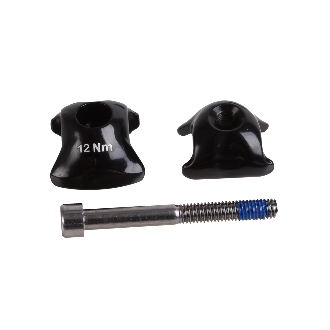 Saddle Clamp Ritchey Ritchey WCS 1-Bolt Seatpost Saddle Rail Clamp - Outer Plates For Alloy Posts 7 x 7mm Rails BLK Black