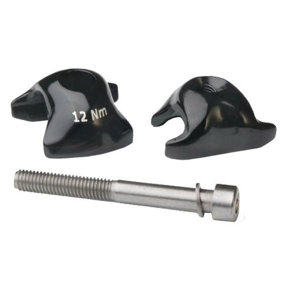 Saddle Clamp Ritchey Ritchey WCS 1-Bolt Seatpost Saddle Rail Clamp - Outer Plates For Carbon Posts 8 x 8.5mm Rails BLK Dark Slate Gray