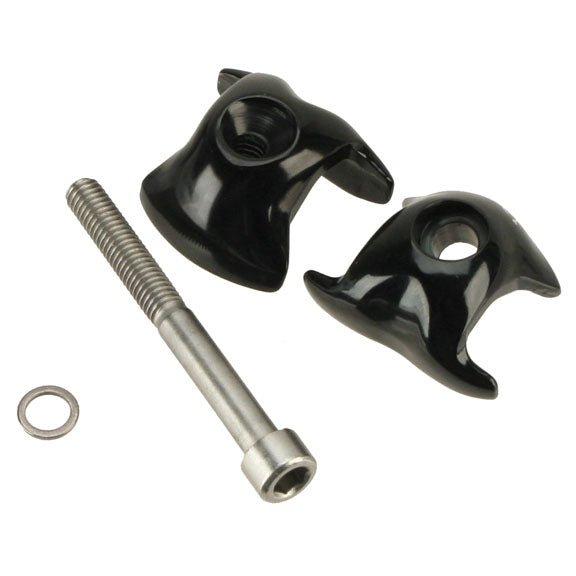 Saddle Clamp Ritchey Ritchey WCS 1-Bolt Seatpost Saddle Rail Clamp - Outer Plates For Alloy Posts 7 x 9.6mm Rails BLK Dark Slate Gray
