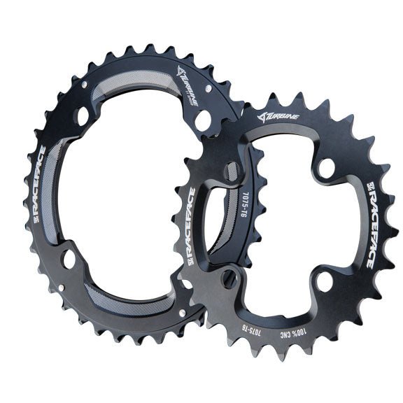 Chainrings Race Face RaceFace Turbine 11-Speed Chainring: 64/104mm BCD 24/34t Black Dim Gray