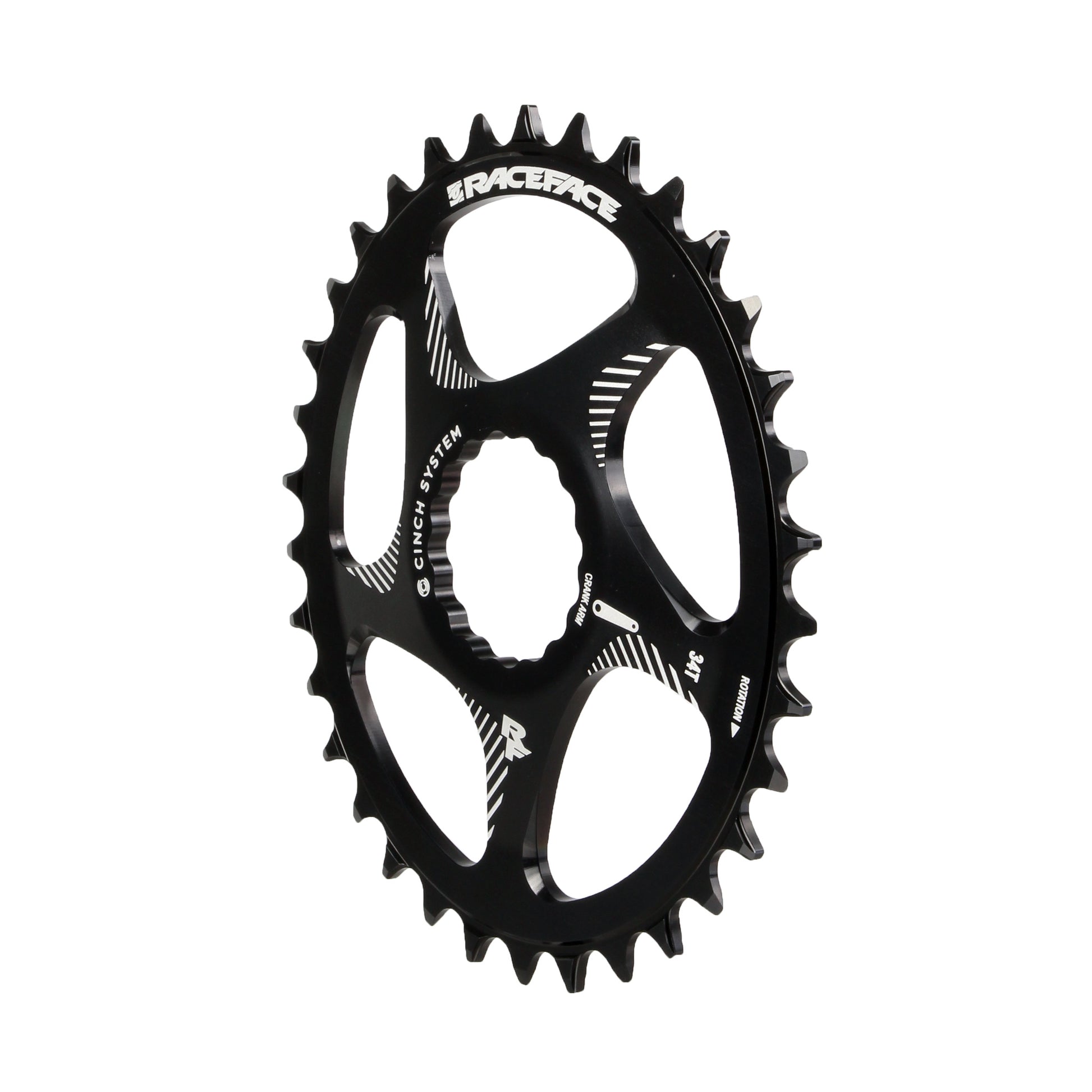 Chainrings Race Face RaceFace Narrow Wide Oval Chainring: Direct Mount CINCH 34t Black Black