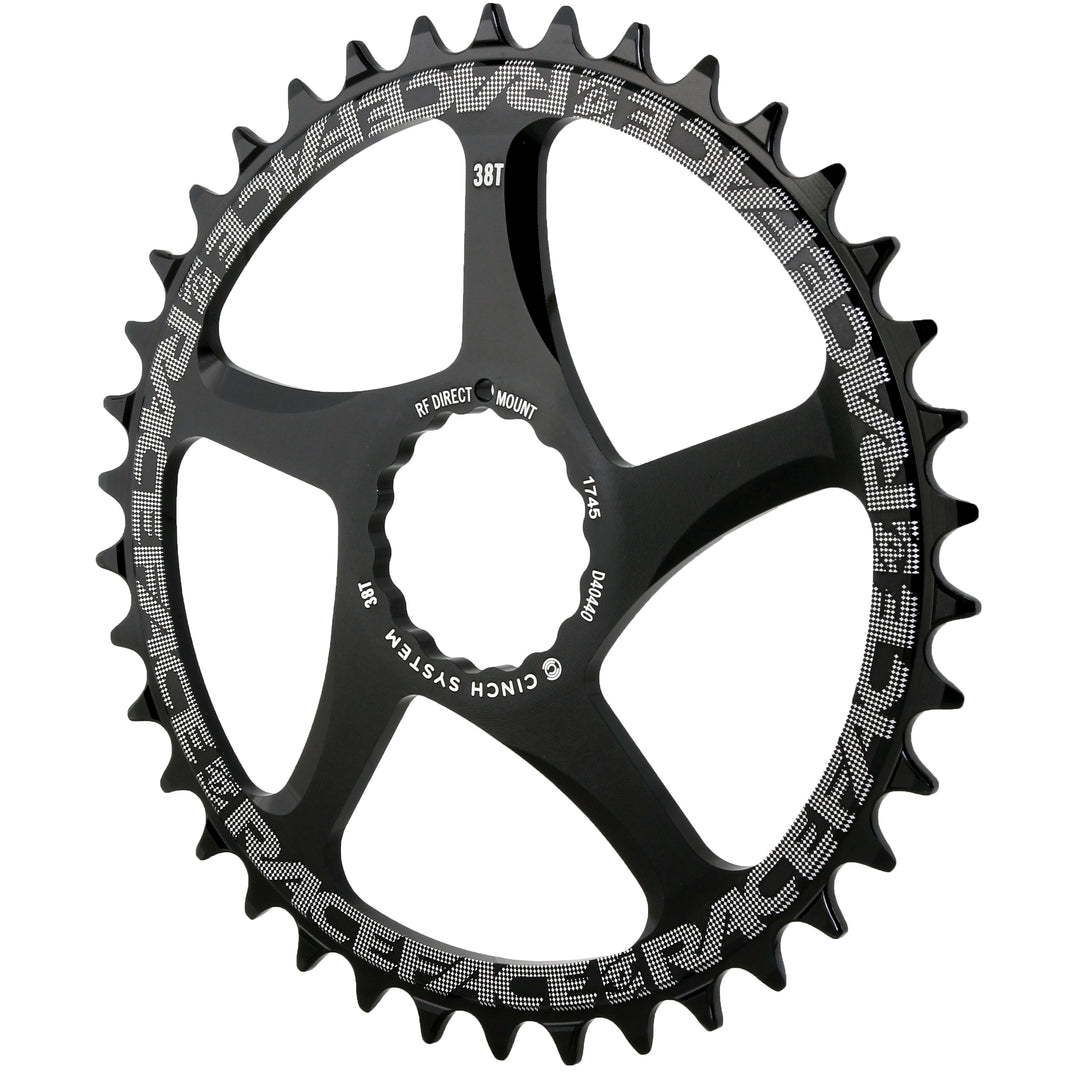 Chainrings Race Face RaceFace Narrow Wide Chainring: Direct Mount CINCH 38t Black Dark Slate Gray