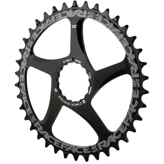 Chainrings Race Face RaceFace Narrow Wide Chainring: Direct Mount CINCH 38t Black Dark Slate Gray
