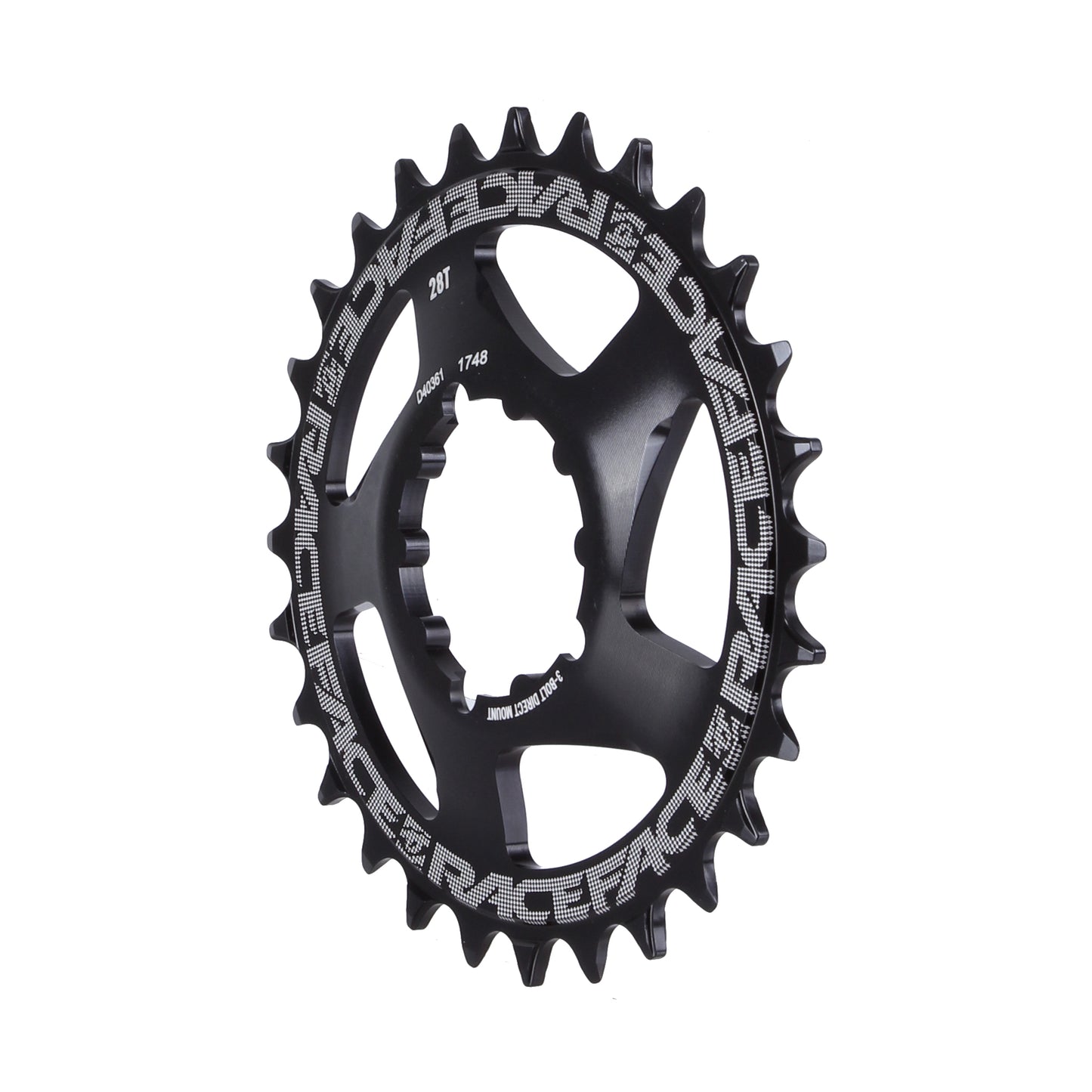 Chainrings Race Face RaceFace Narrow Wide Chainring: Direct Mount 3-Bolt Compatible 28t Black Dark Slate Gray