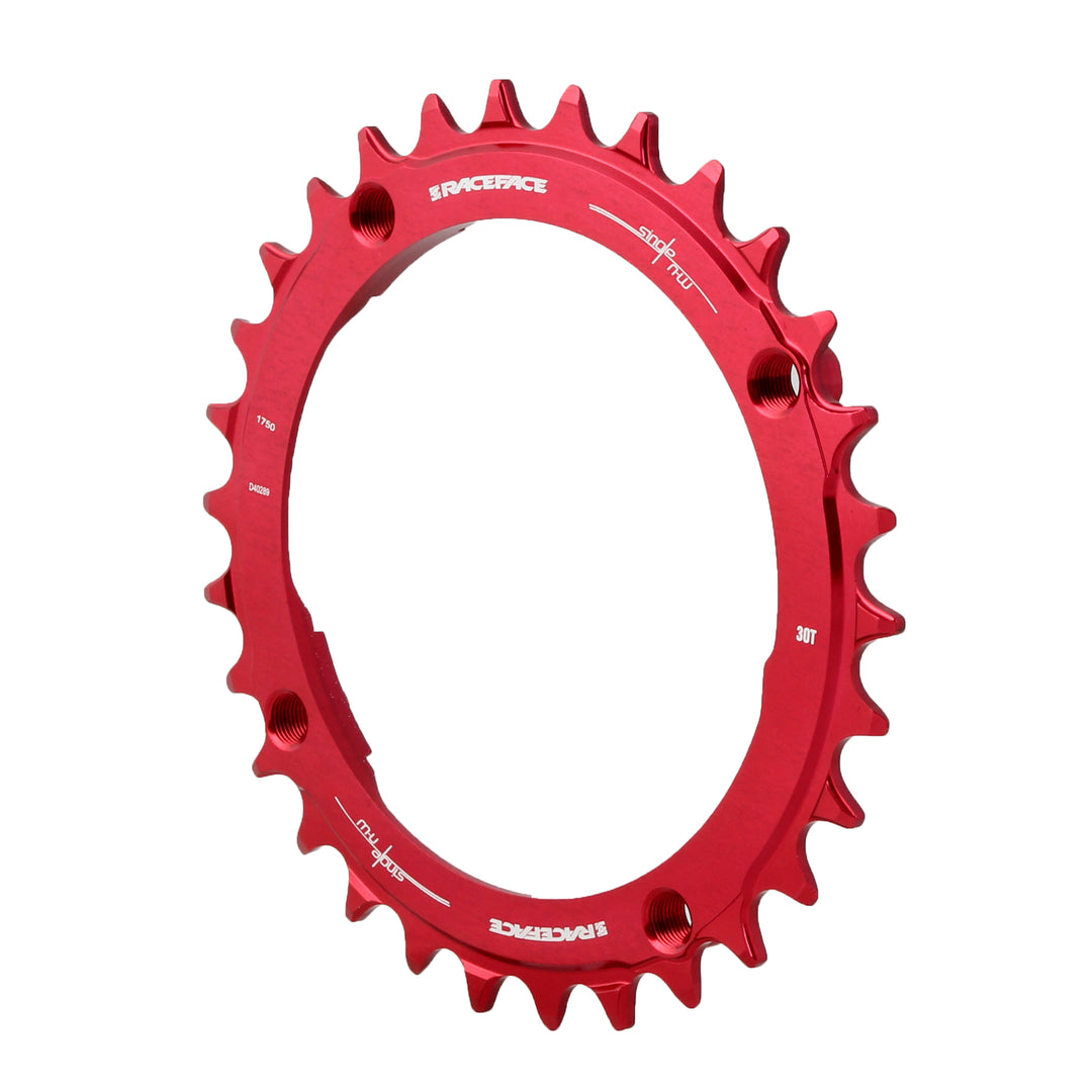 RaceFace Narrow Wide Chainring: 104mm BCD 30t Red