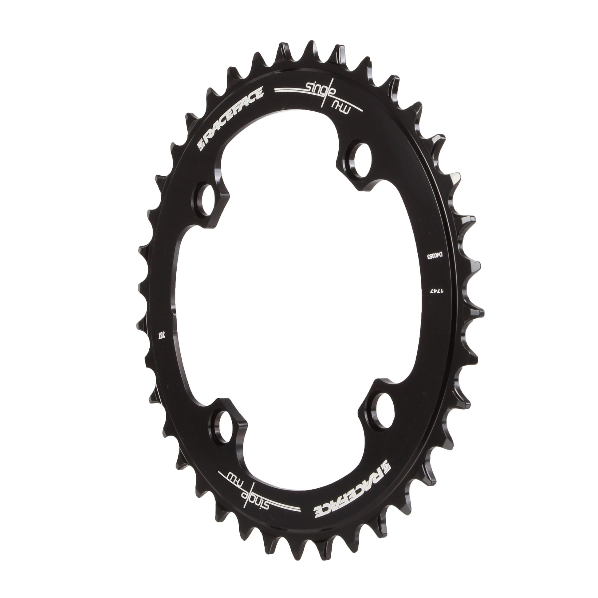 Chainrings Race Face RaceFace Narrow Wide Chainring: 104mm BCD 38t Black Dark Slate Gray