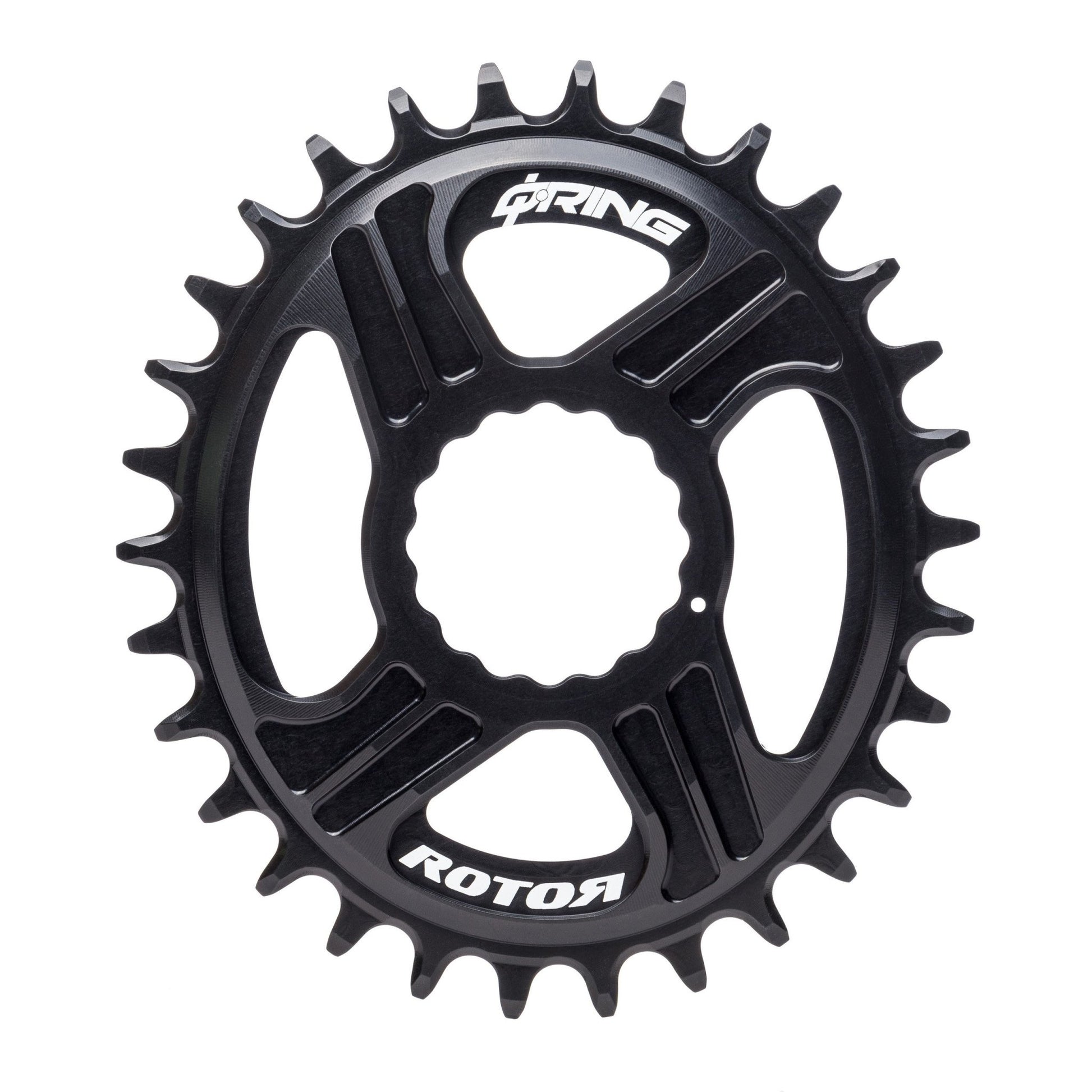 Chainrings Rotor Rotor Cinch DM Q Oval Ring 30t Black Dark Slate Gray