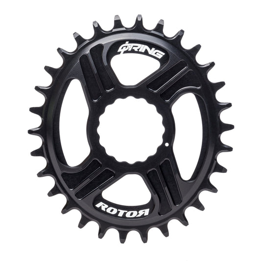 Chainrings Rotor Rotor Cinch DM Q Oval Ring 30t Black Dark Slate Gray